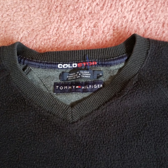 VTG Tommy Hilfiger Cold Stop V-Neck Pullover Sz. L - Picture 3 of 6